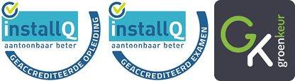 logo''s geaccrediteerde opleidingen InstallQ en Groenkeur